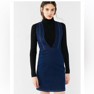 Anthropologie Six Crisp Days Denim Jumper Mini Dress